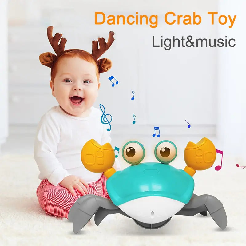 Cute Sensing Crawling Crab Baby Toy